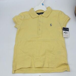 Ralph Lauren Yellow Girls Size 5 Polo Shirt